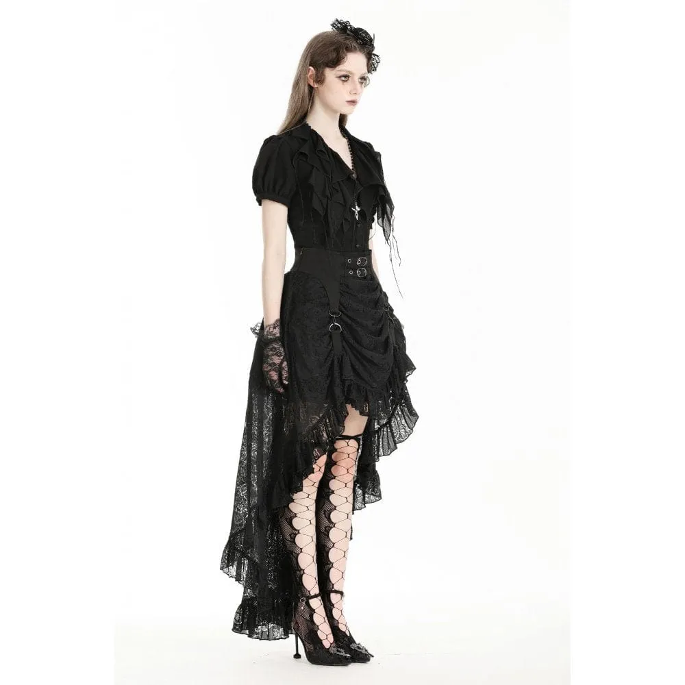 Women's Gothic High/Low Lace Skirt