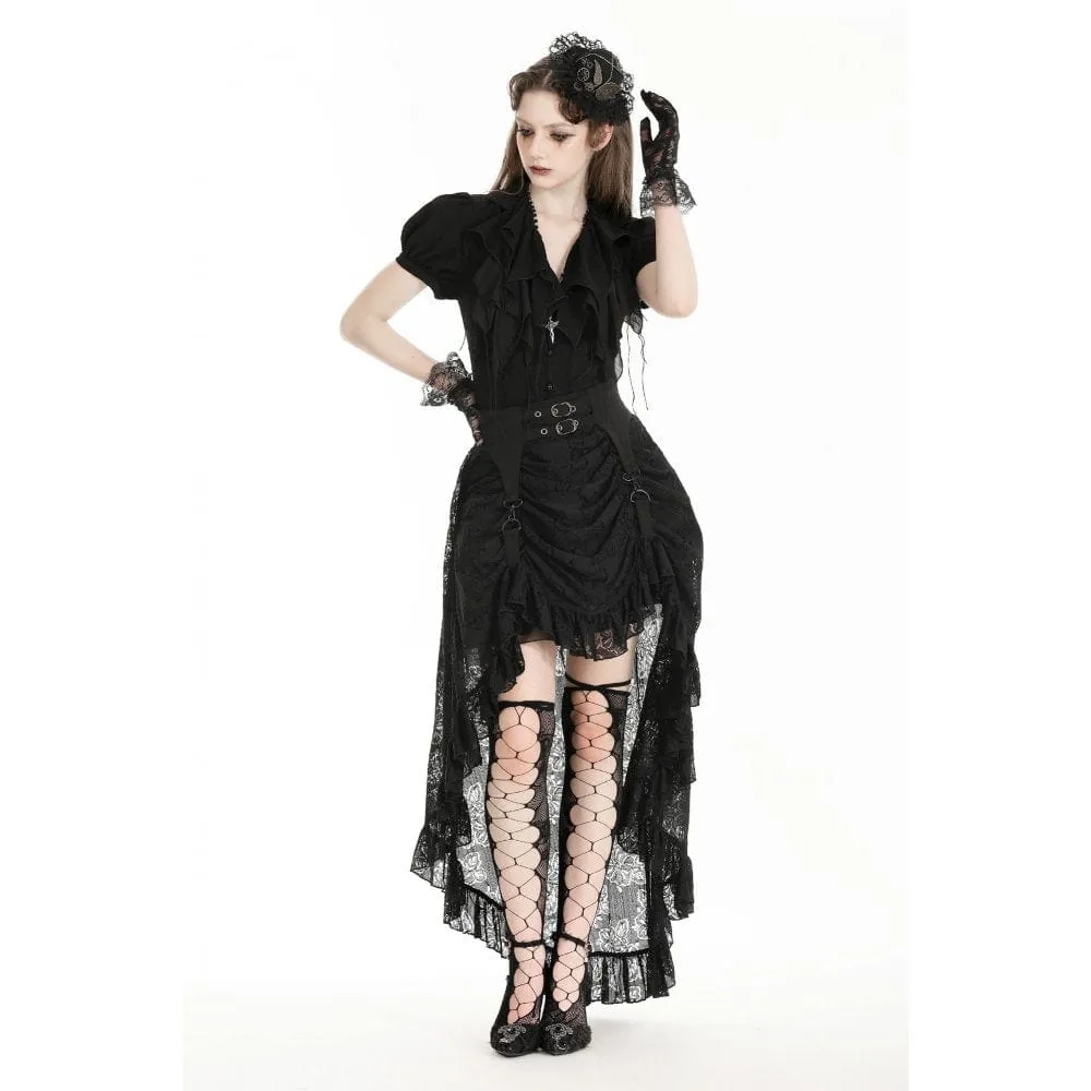 Women's Gothic High/Low Lace Skirt