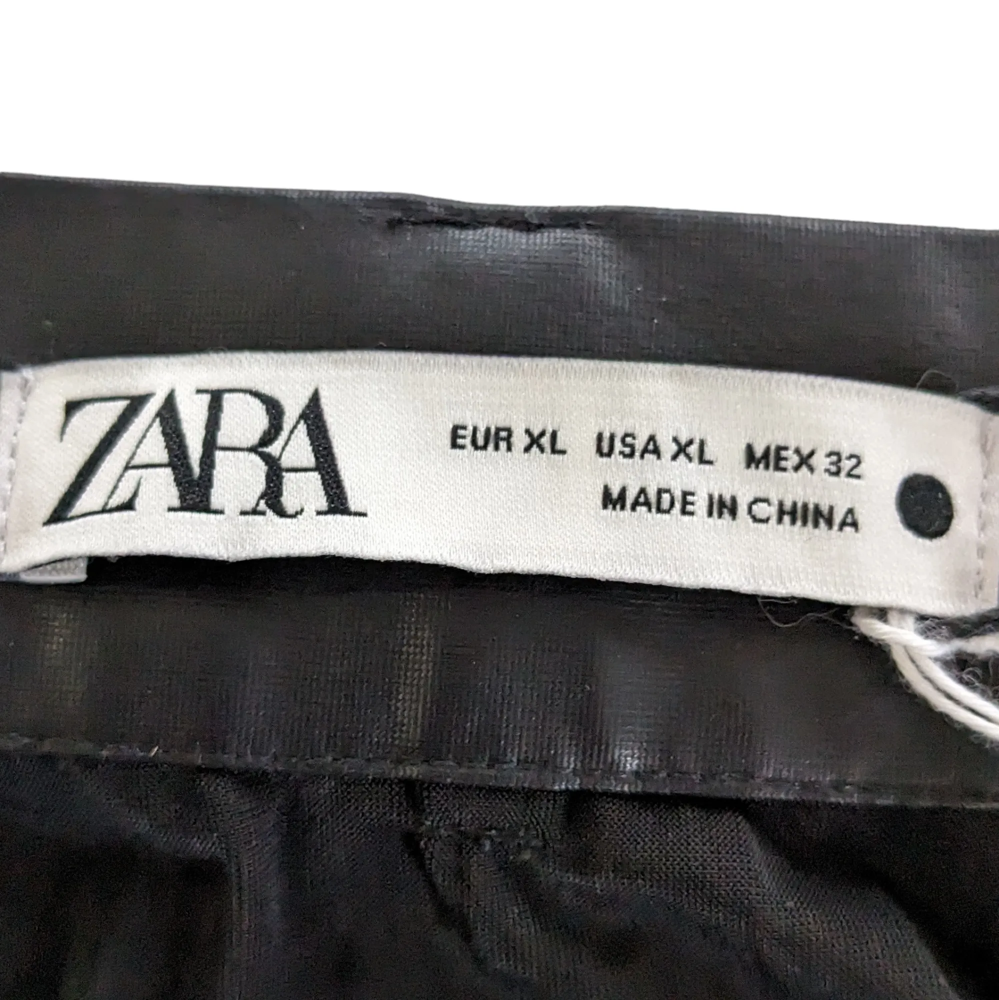 Zara Pleated Faux Leather Midi Skirt Size XL NWT