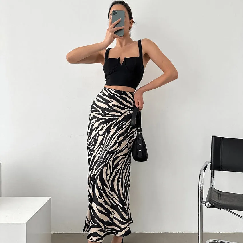 Zebra Stripes A- Line Skirt